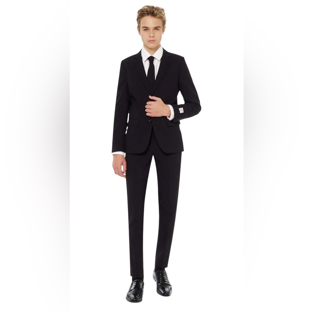 New with Tags OppoSuits Boys Classic Black Suit in a Box Wedding Formal Holidays